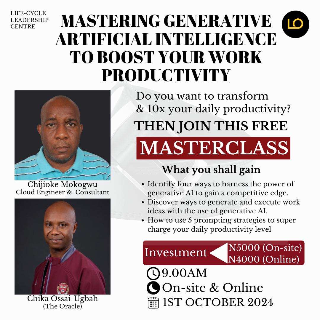 Mastering Generative Artificial Intelligence to Boost Your Productivity